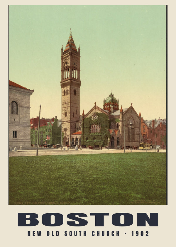 New Old South Church, Boston — 1902 · Vintage photochrom print