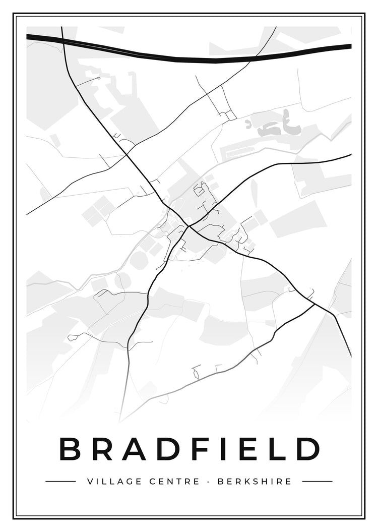 Bradfield Village Centre Street Map Poster