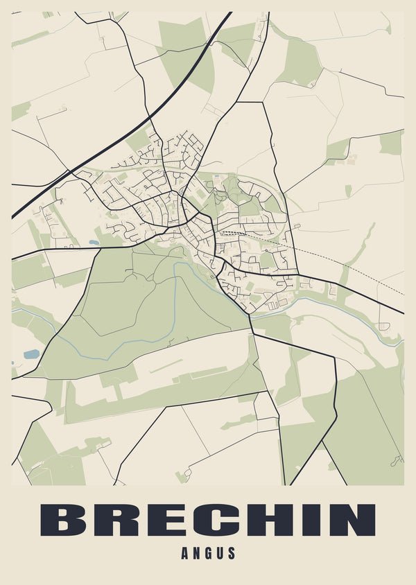 Brechin Street Map Poster