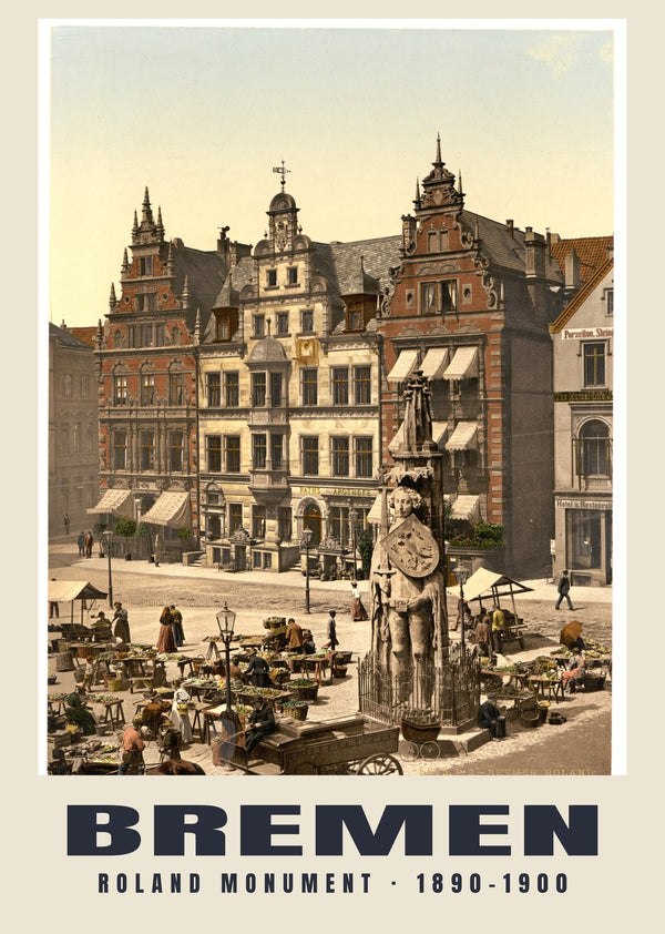 Roland Monument, Bremen — 1890–1900 · Vintage photochrom print