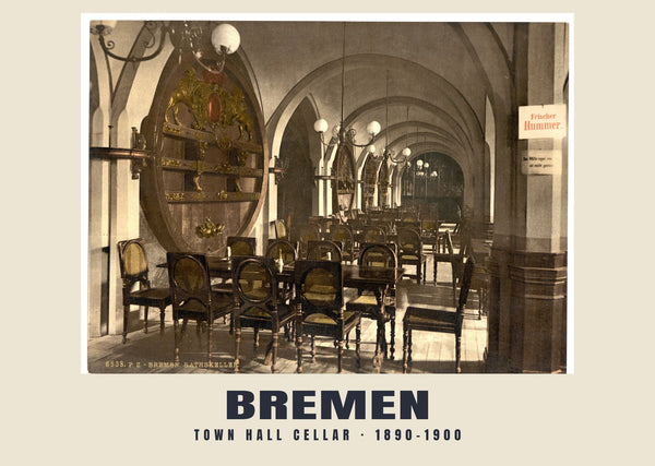 Town Hall Cellar, Bremen — 1890–1900 · Vintage photochrom print