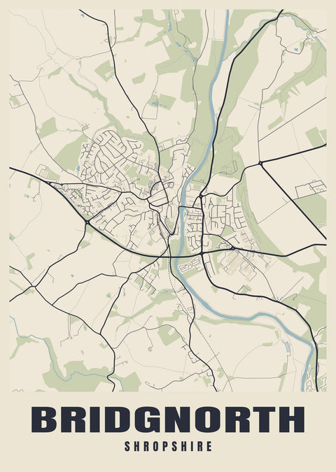 Bridgnorth Street Map Poster