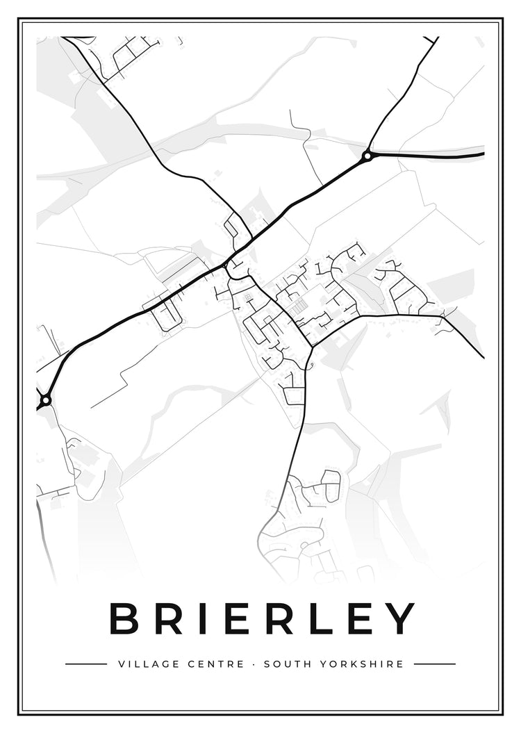 Brierley Village Centre Street Map Poster