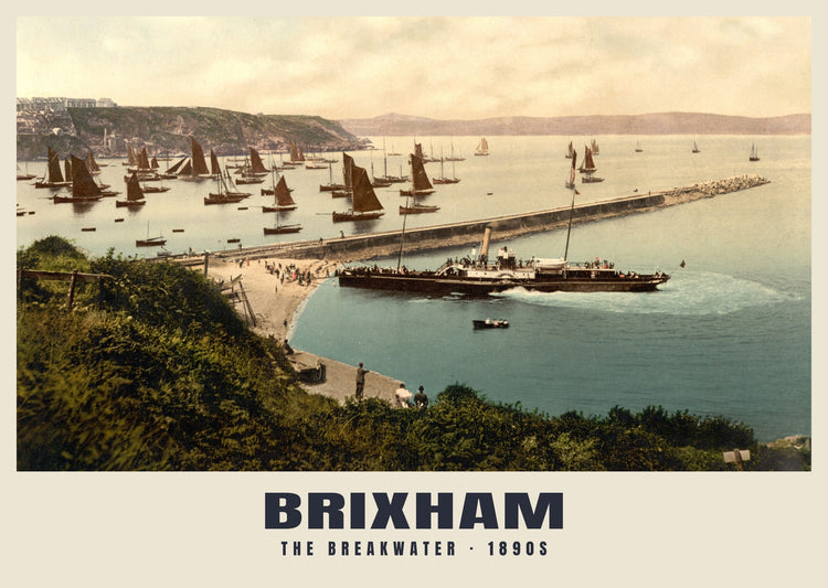 The Breakwater, Brixham, c. 1890–1900 Heritage Print