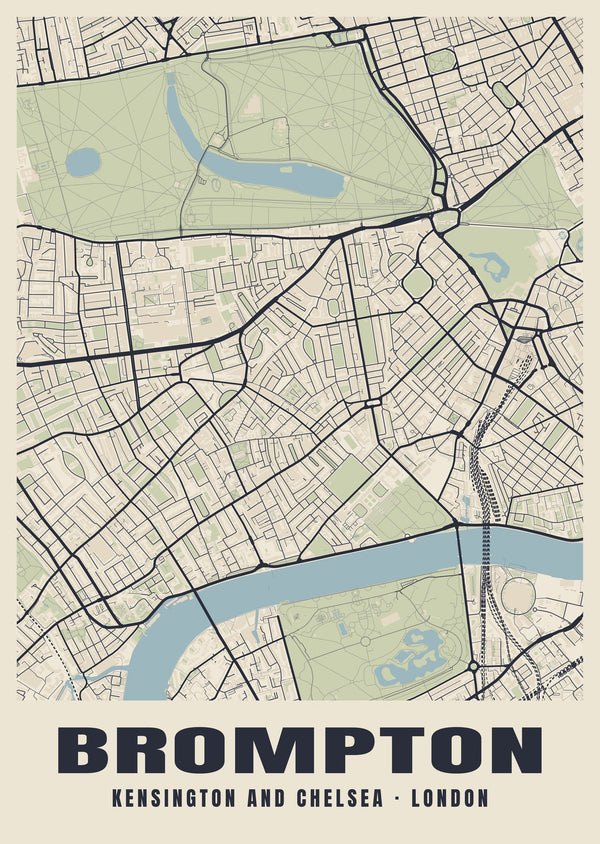Brompton Heritage Street Map Poster