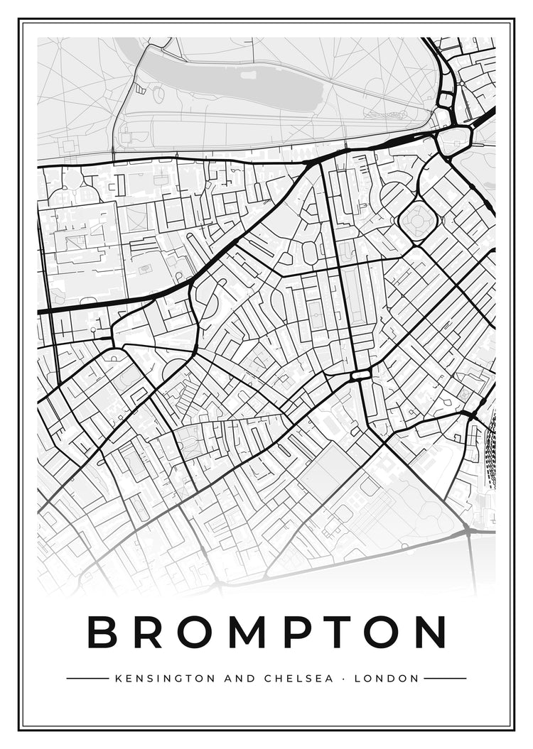 Brompton Street Map Poster