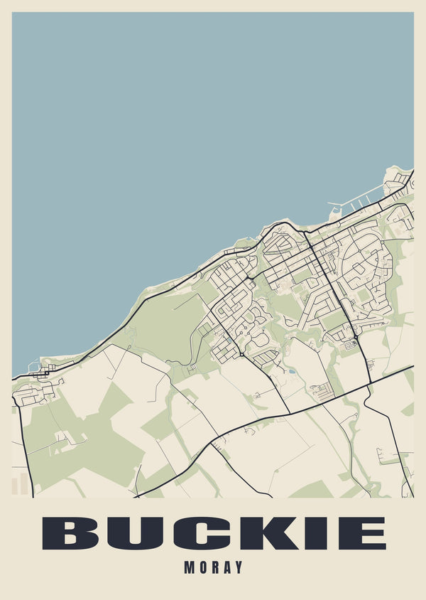 Buckie Street Map Poster