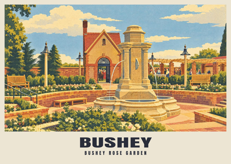 Bushey Rose Garden Poster