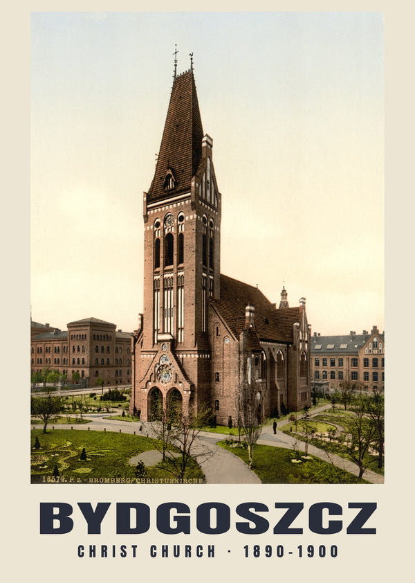 Christ Church, Bydgoszcz — 1890–1900 · Vintage photochrom print