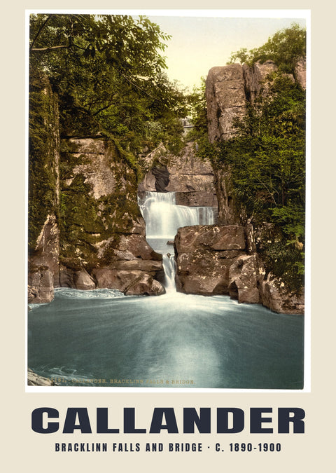 Bracklinn Falls and bridge, Callander, c. 1890–1900 Heritage Print