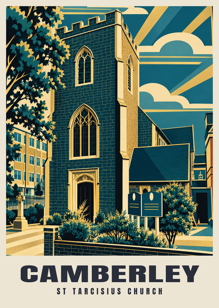 St Tarcisius Church, Camberley Poster