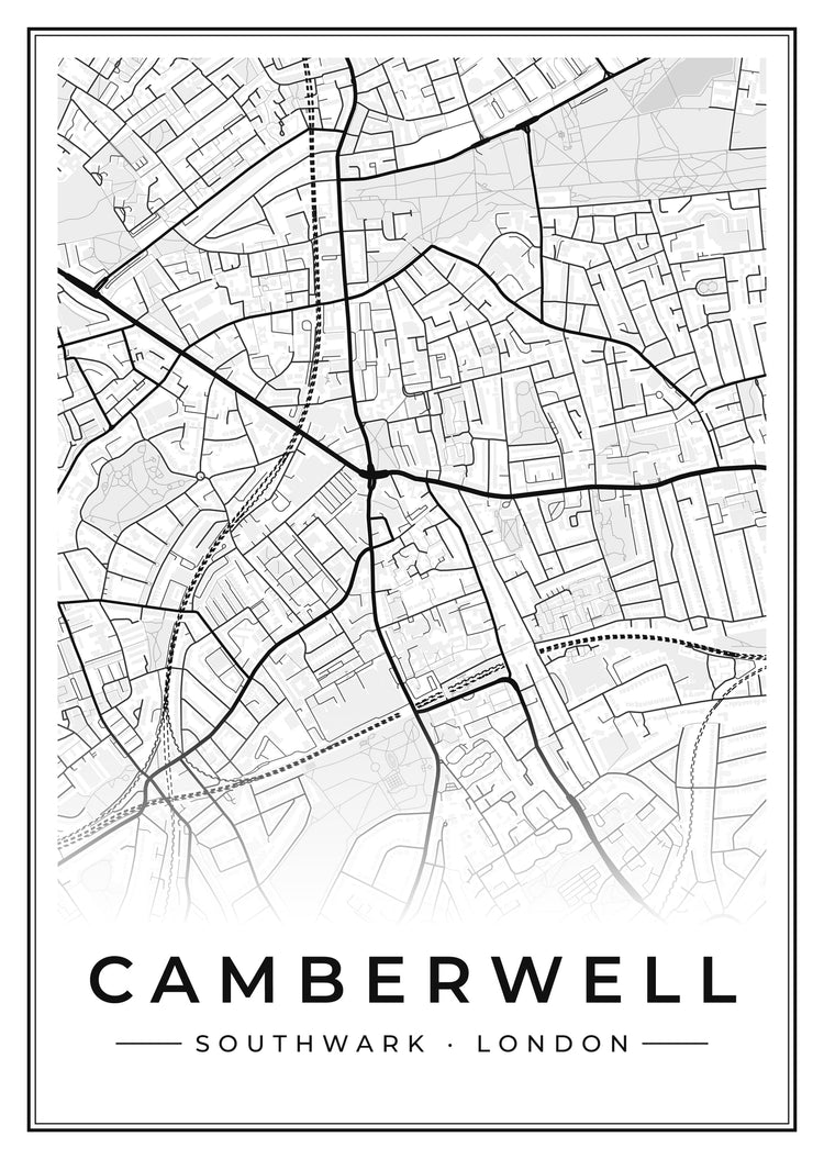 Camberwell Street Map Poster