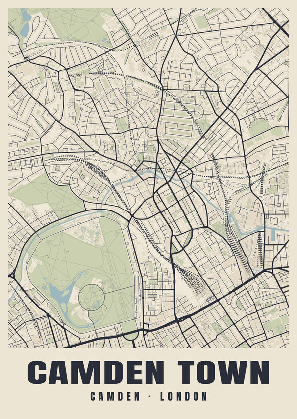 Camden Town Heritage Street Map Poster