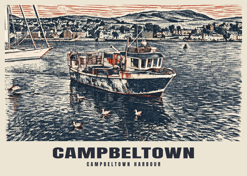 Campbeltown Harbour Poster