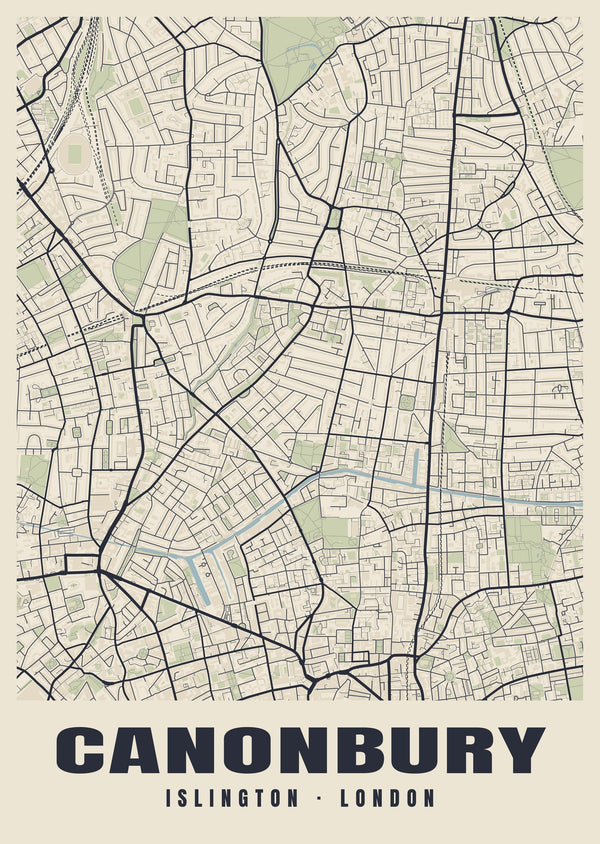 Canonbury Heritage Street Map Poster