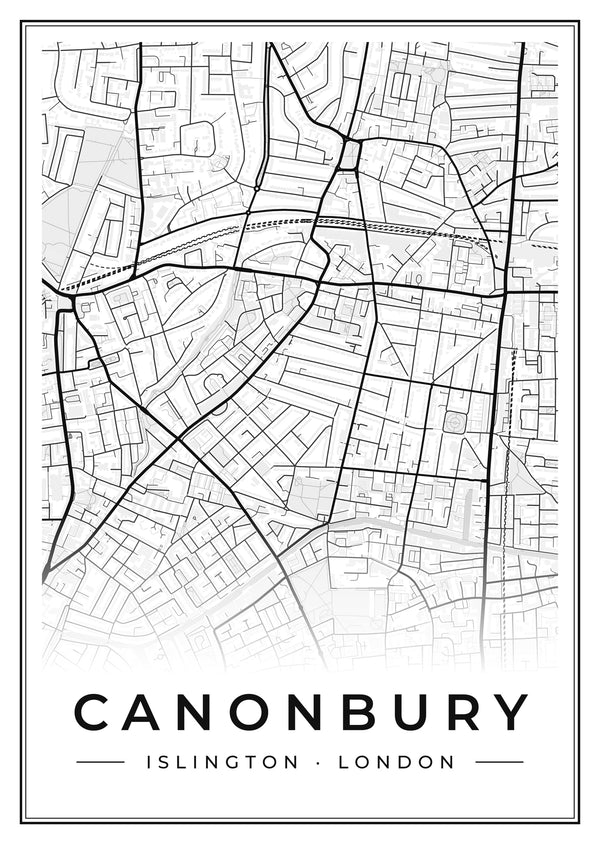 Canonbury Street Map Poster