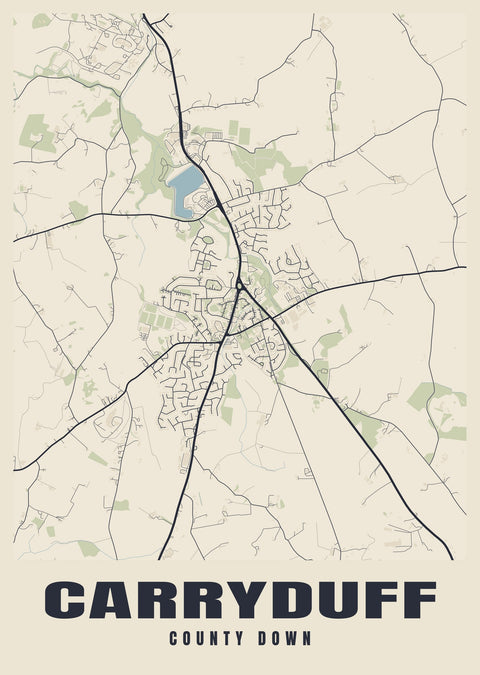 Carryduff Street Map Poster