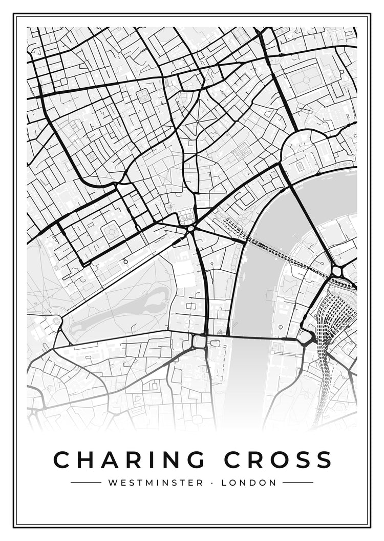 Charing Cross Street Map Poster