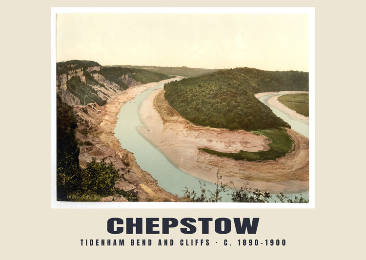 Tidenham bend and cliffs, Chepstow, c. 1890–1900 Heritage Print