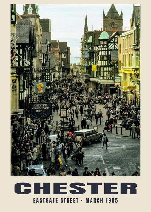 Eastgate Street, Chester, March 1985 Heritage Print