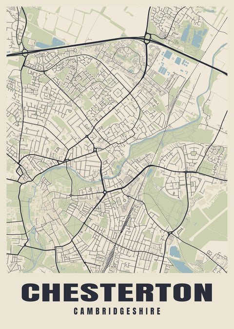 Chesterton Street Map Poster
