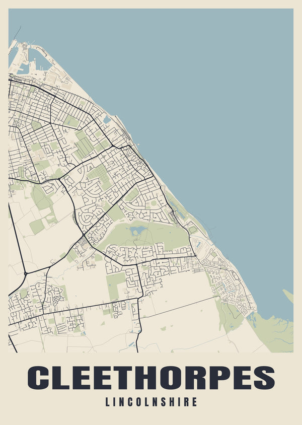 Cleethorpes Street Map Poster