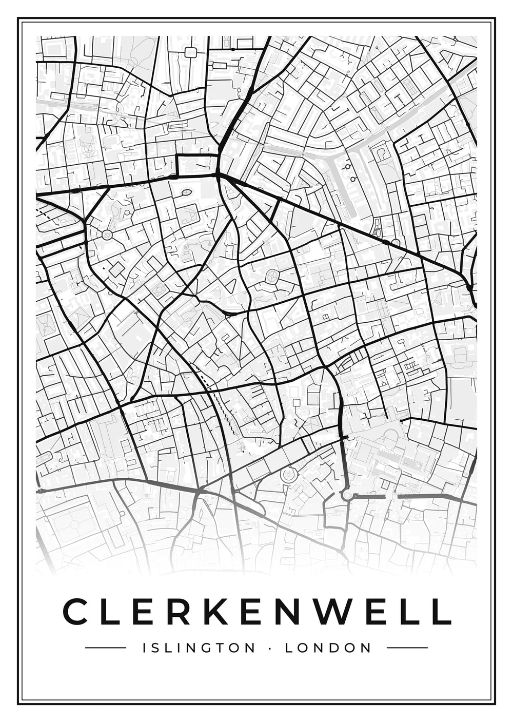 Clerkenwell Street Map Poster