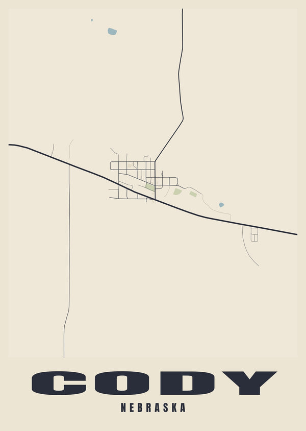 Cody Street Map Poster