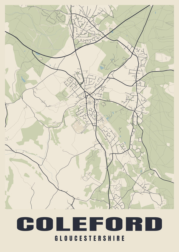 Coleford Street Map Poster