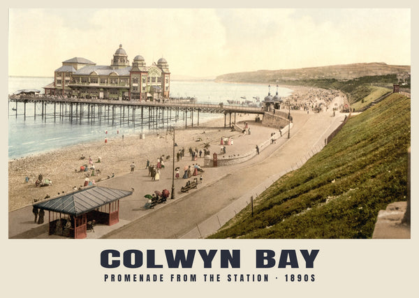 Promenade from the Station, Colwyn Bay, c. 1890–1900 Heritage Print