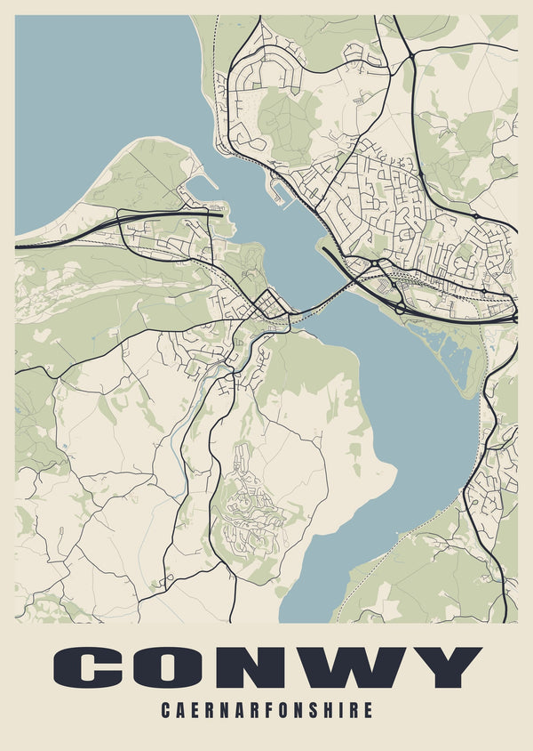 Conwy Street Map Poster