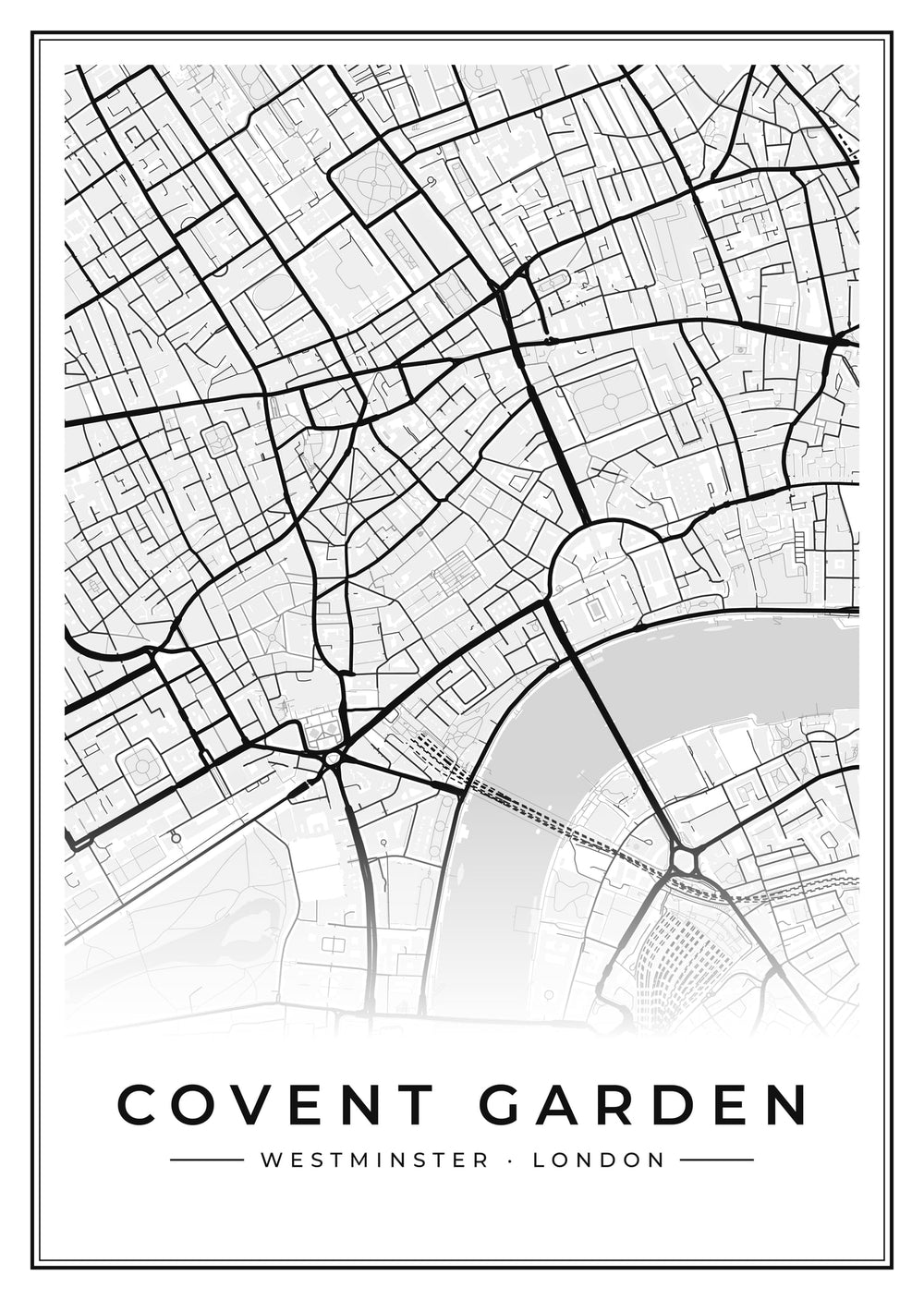 Covent Garden Street Map Poster
