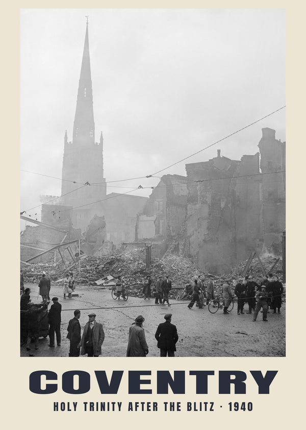 Holy Trinity after the Blitz, Coventry — 1940