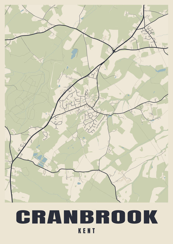 Cranbrook Street Map Poster