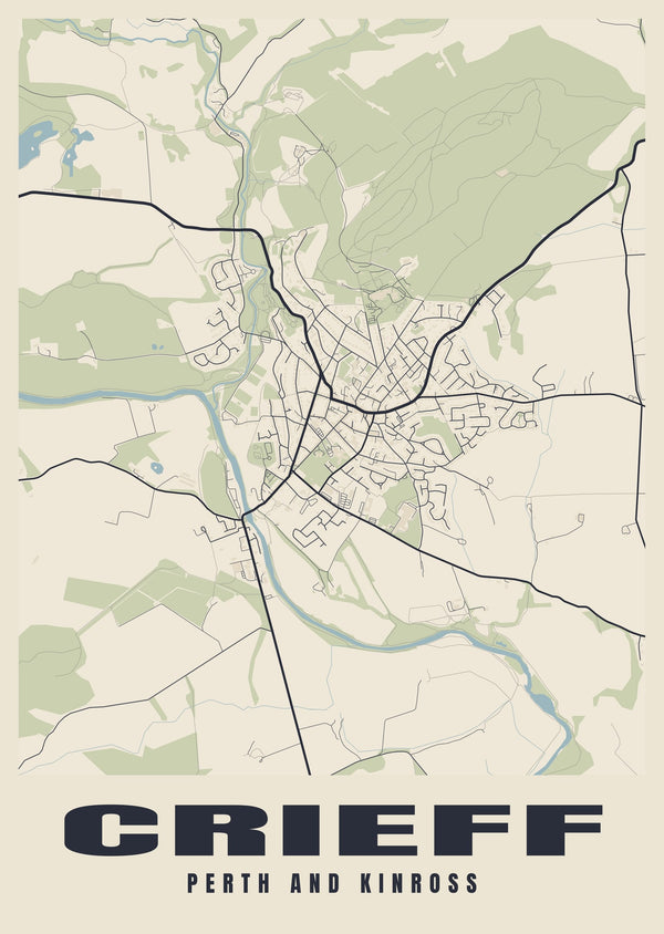 Crieff Street Map Poster