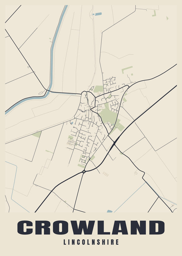 Crowland Street Map Poster