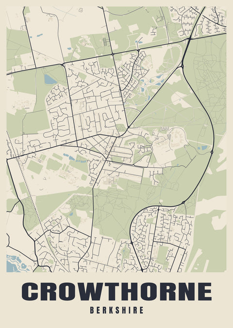 Crowthorne Street Map Poster