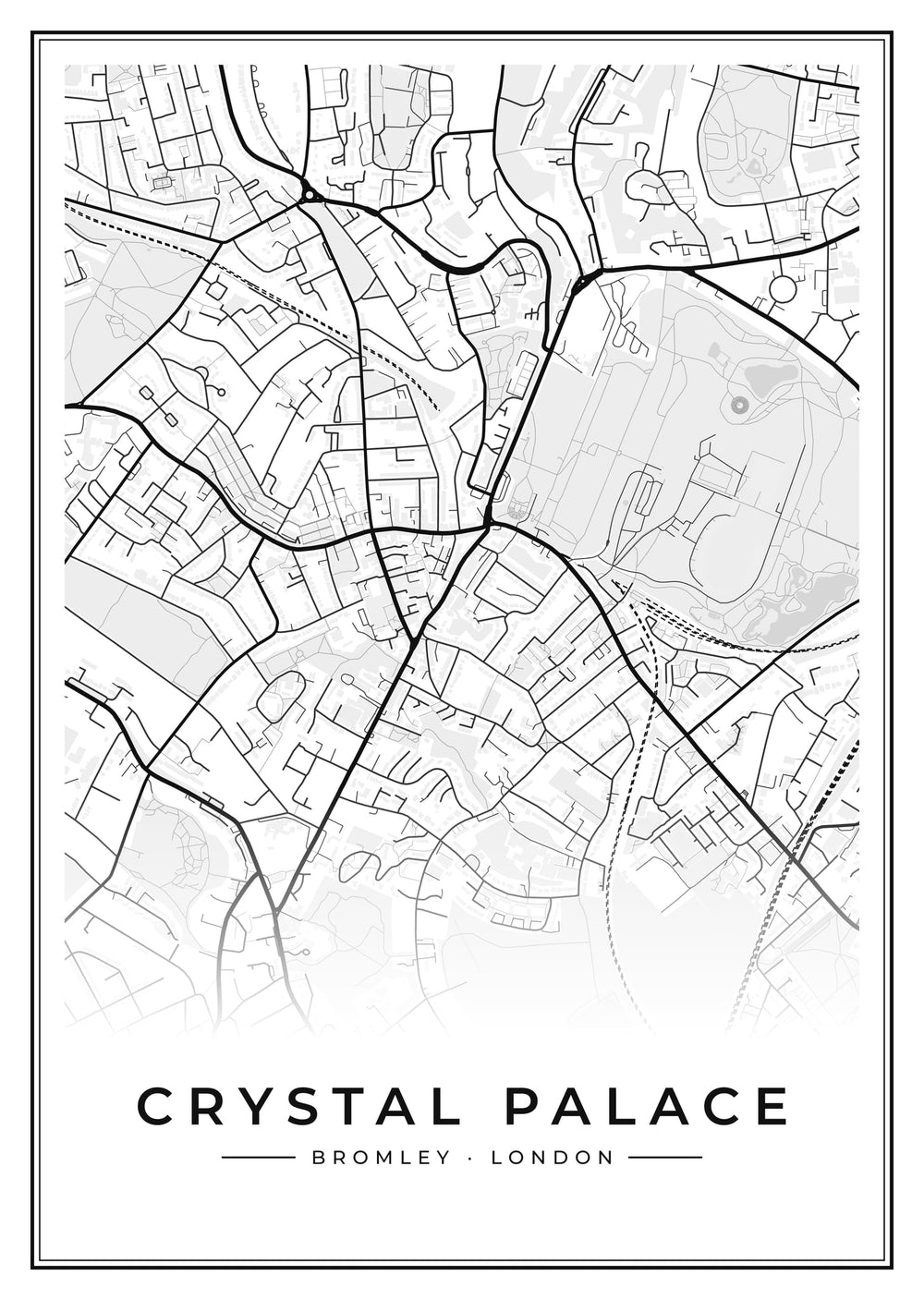 Crystal Palace Street Map Poster