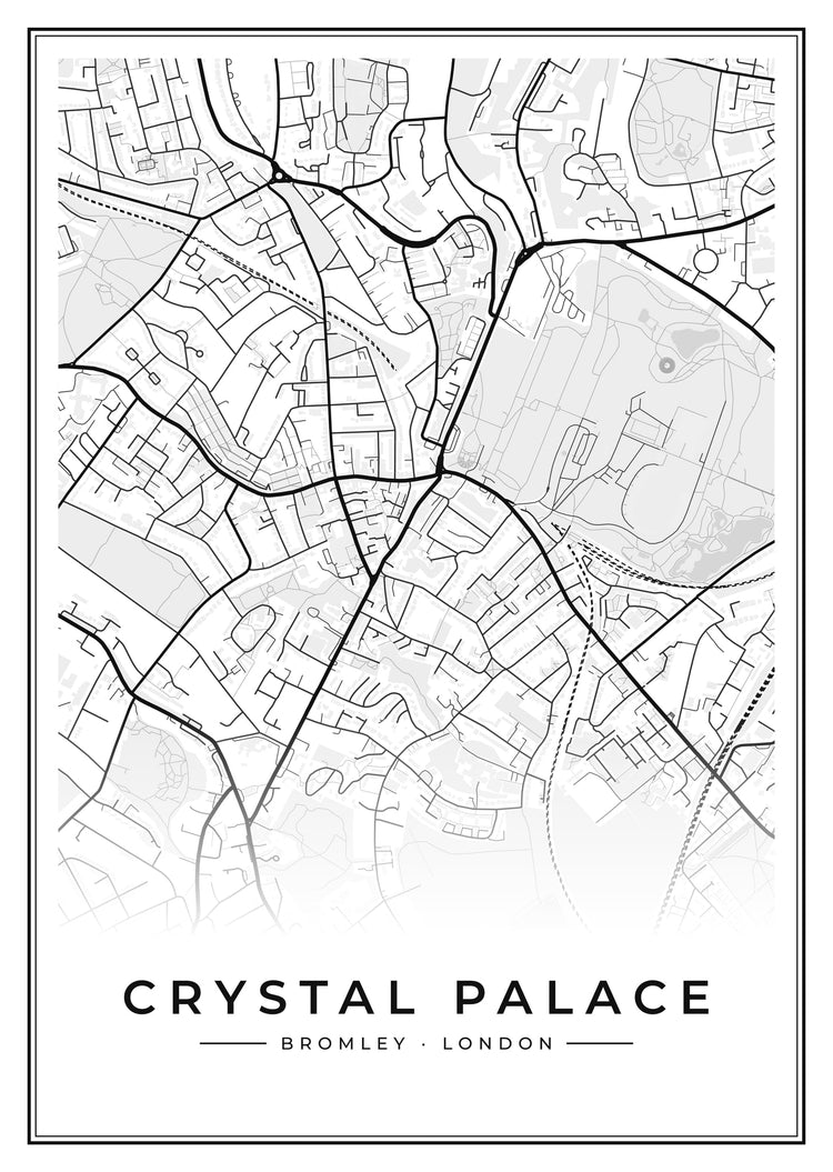 Crystal Palace Street Map Poster