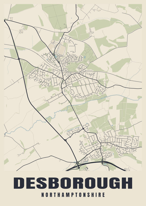 Desborough Street Map Poster