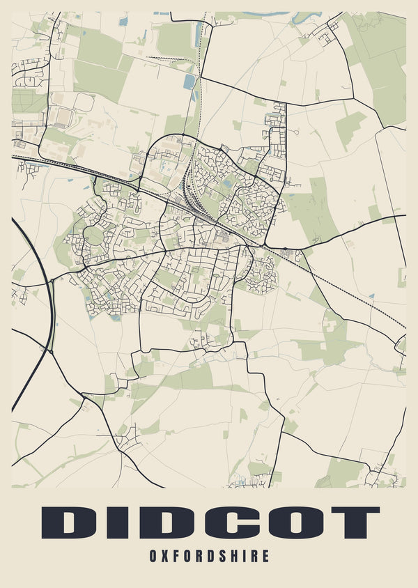 Didcot Street Map Poster