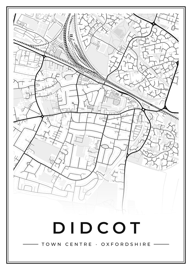 Didcot Town Centre Street Map Poster