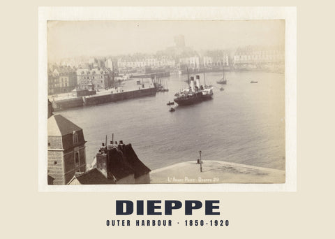 Outer harbour, Dieppe — 1850–1920 · Historic photograph print