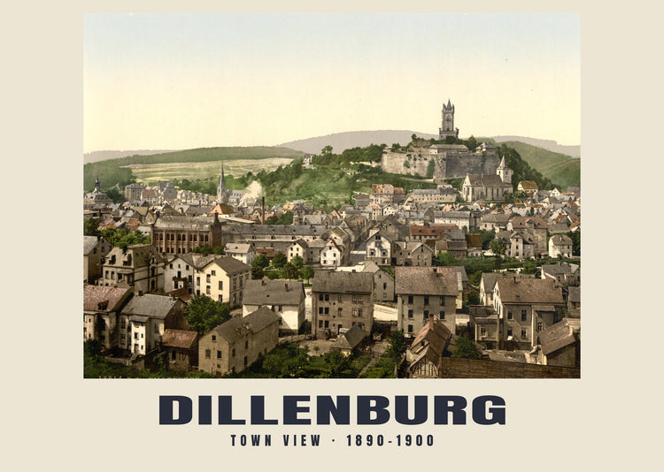 Town view, Dillenburg — 1890–1900 · Vintage photochrom print