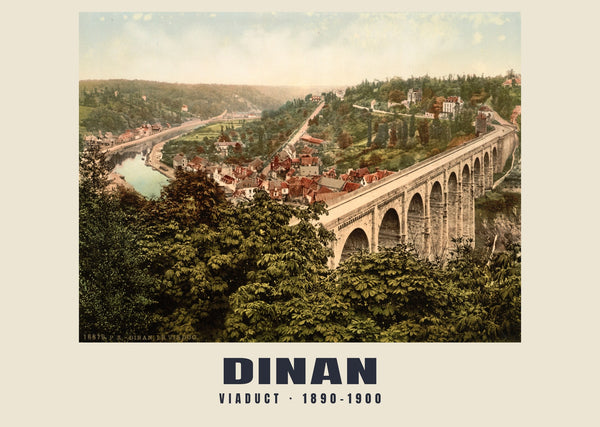 Viaduct, Dinan — 1890–1900 · Vintage photochrom print
