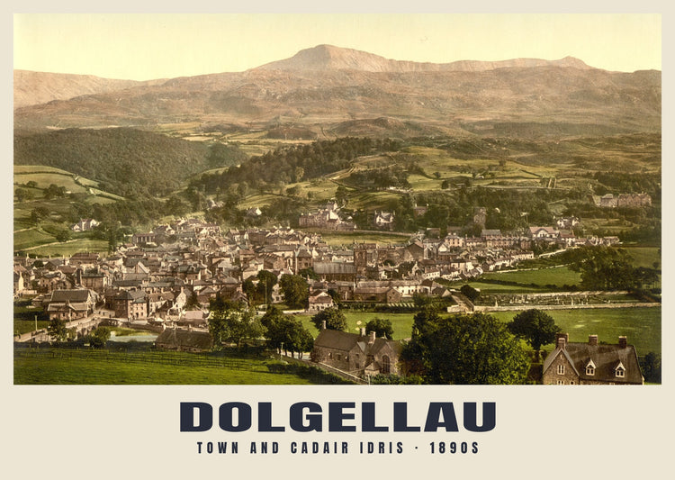Town and Cadair Idris, Dolgellau, c. 1890–1900 Heritage Print