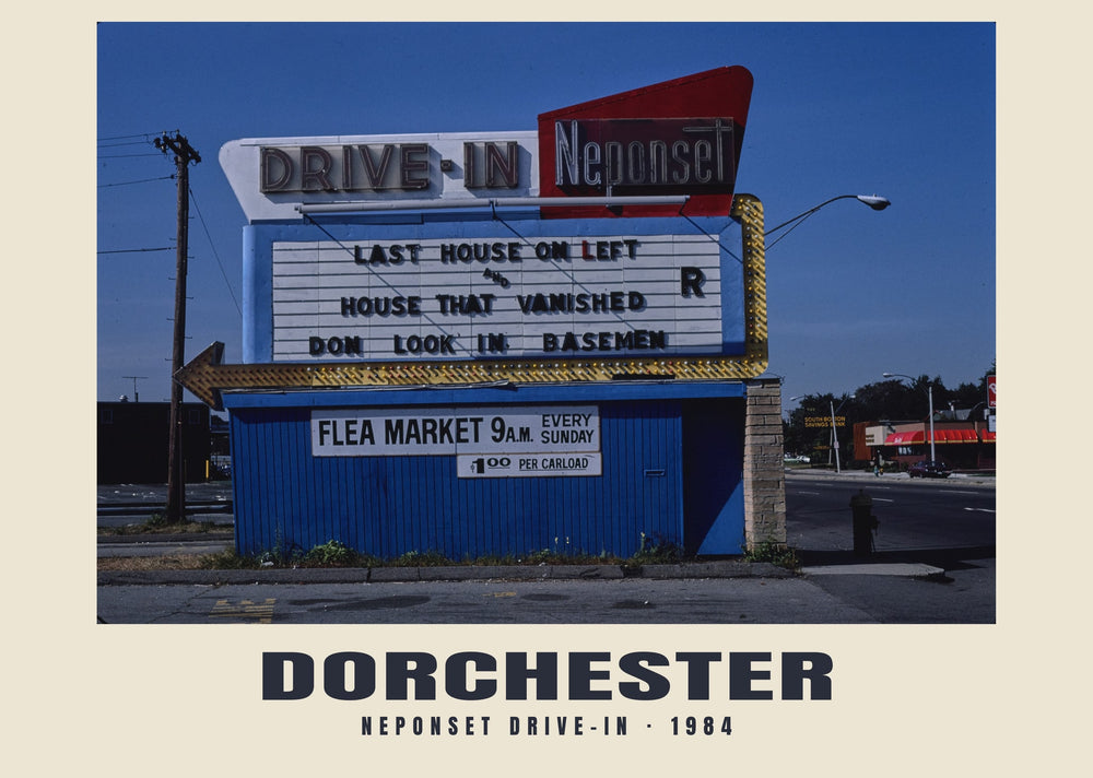 Neponset Drive-In, Dorchester, Massachusetts — 1984 · Historic photograph print