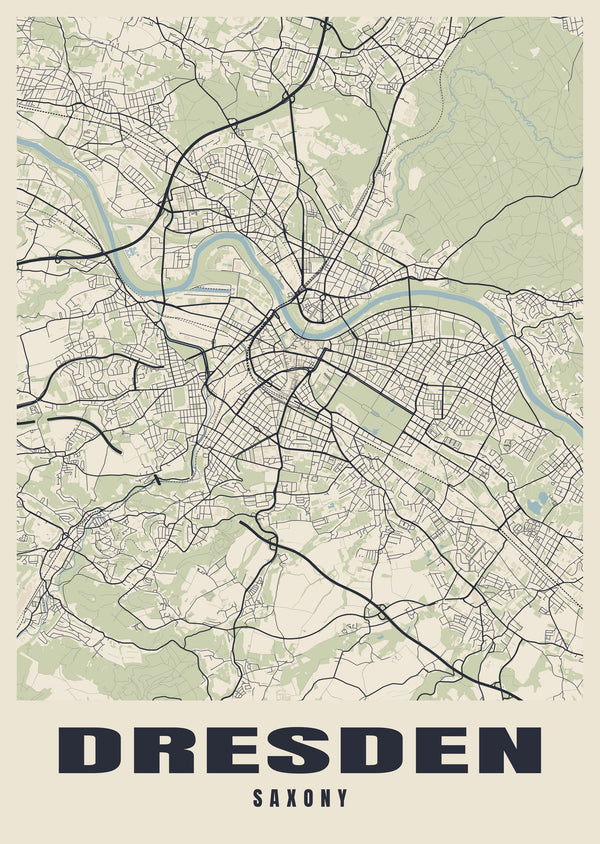 Dresden Street Map Poster