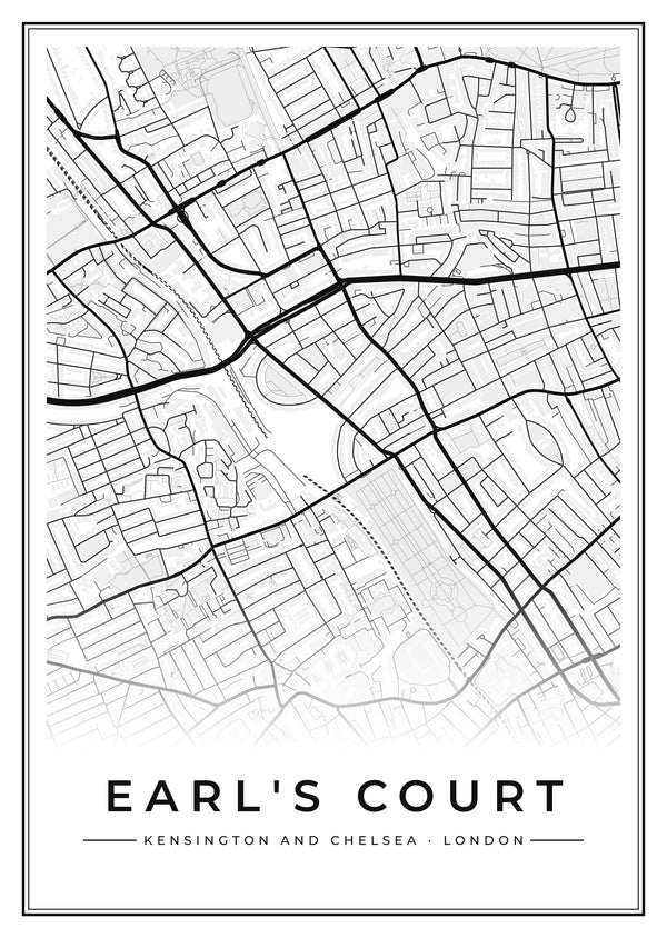 Earl's Court Street Map Poster