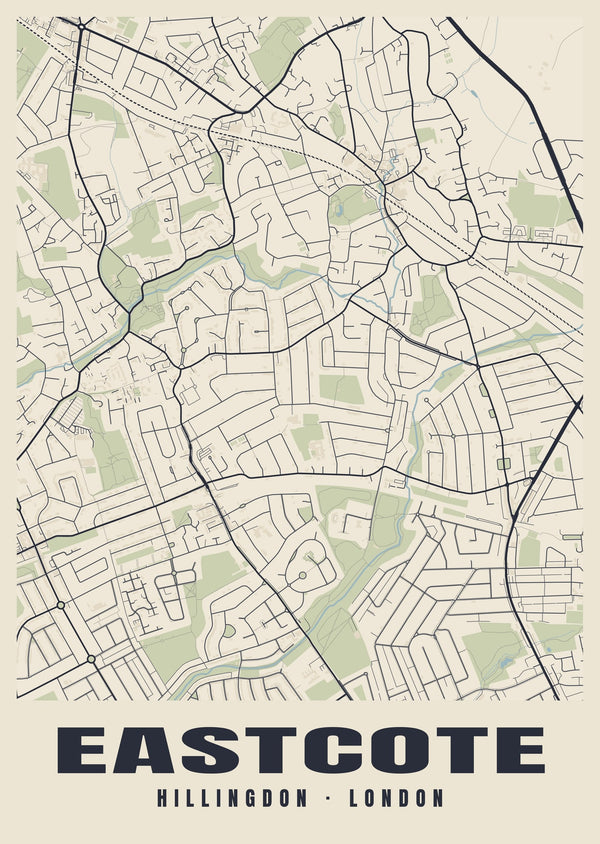 Eastcote Heritage Street Map Poster